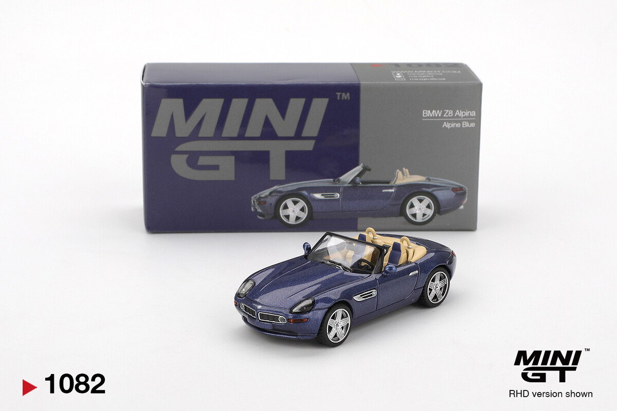 Mini GT - (ÖN SATIŞ) Mini GT 1/64 BMW Z8 Alpina Alpine Blue MGT01082
