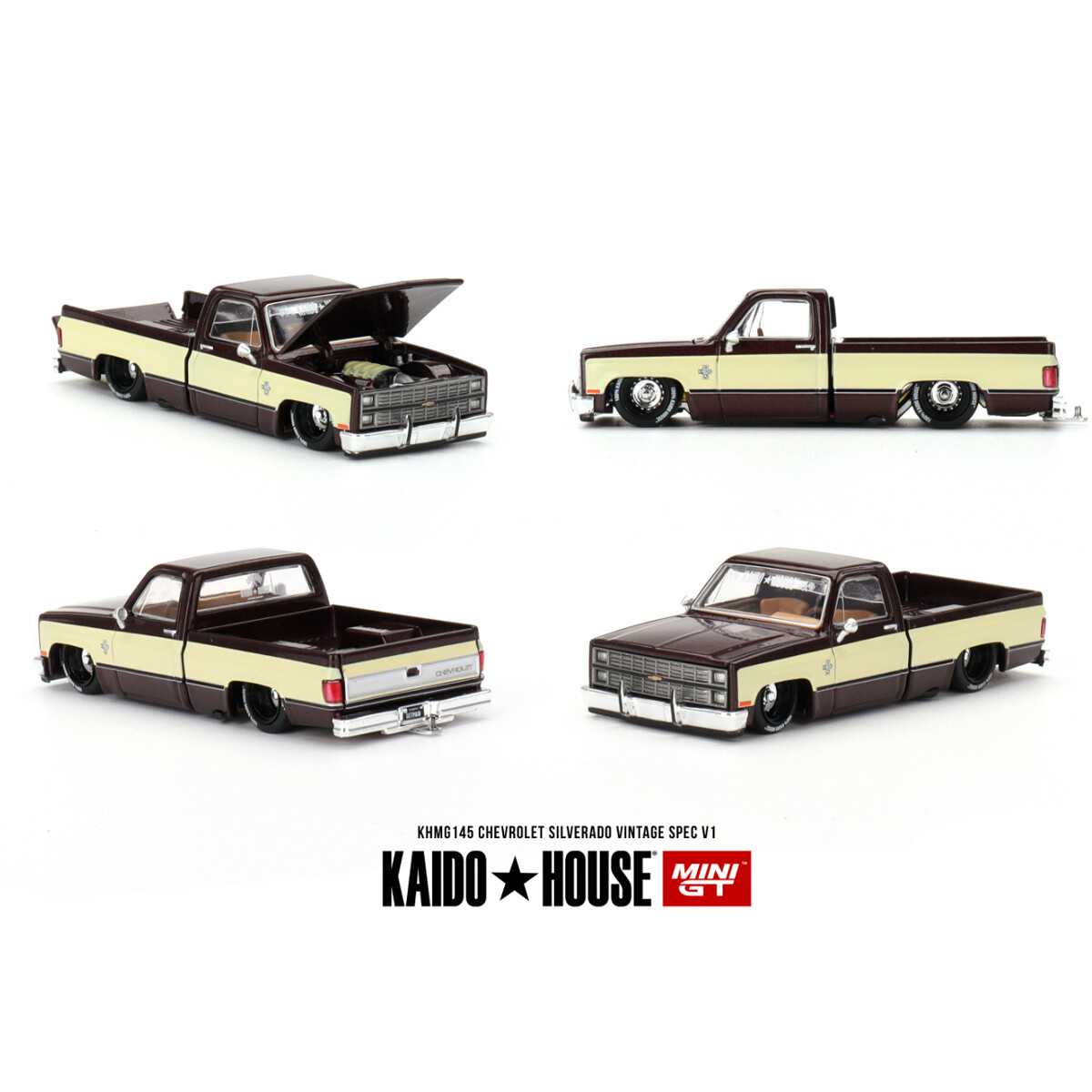 Mini GT - Mini GT 1/64 Chevrolet Silverado KAIDO Vintage Spec V1 KHMG145
