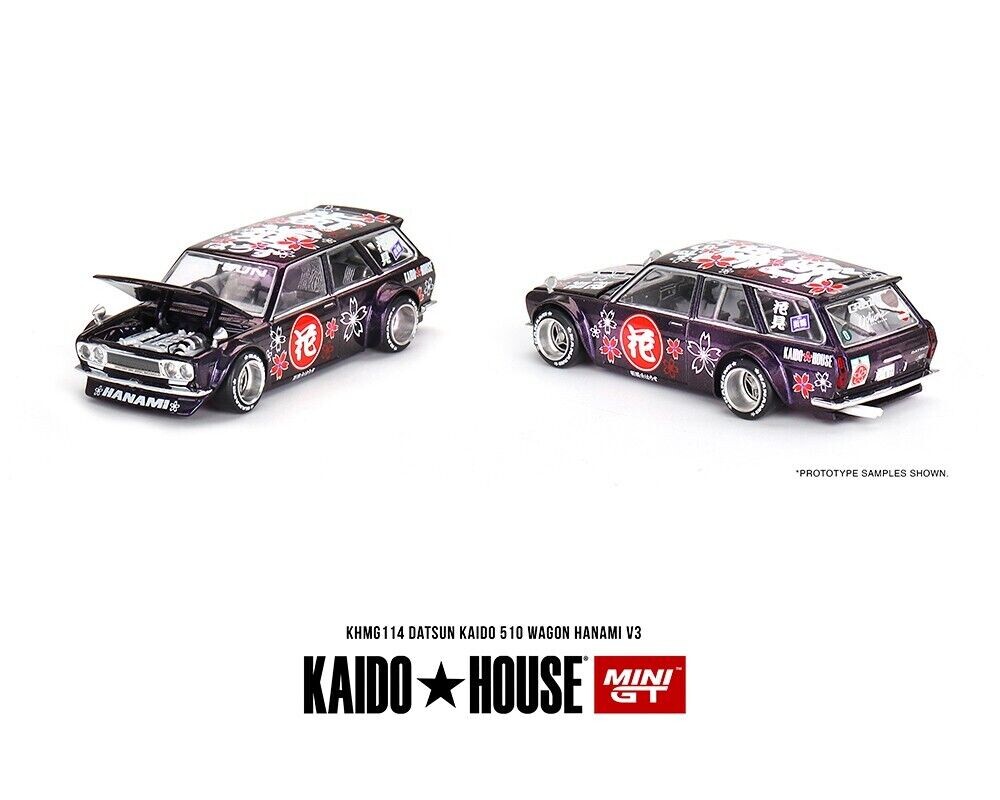 Mini GT - Mini GT 1/64 Datsun KAIDO 510 Wagon Hanami V3 KHMG114