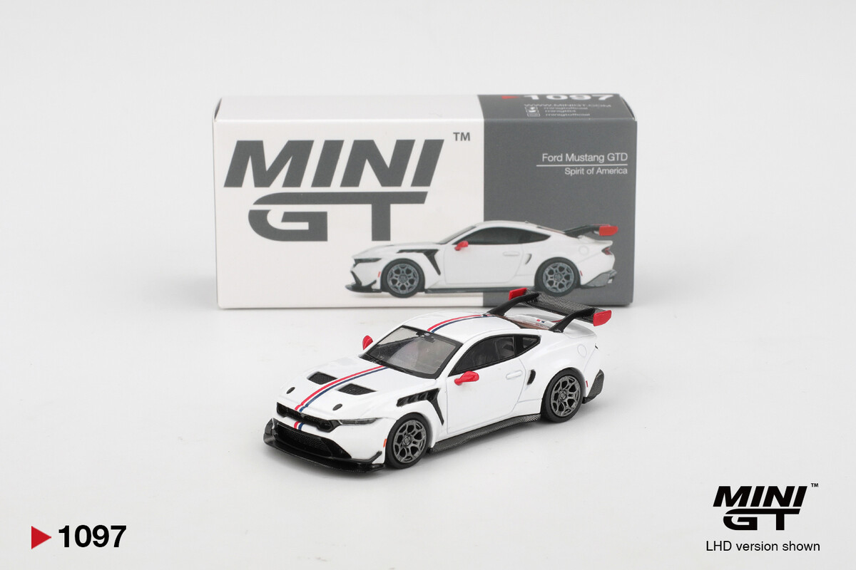 Mini GT - (ÖN SATIŞ) Mini GT 1/64 Ford Mustang GTD Spirit of America MGT01097