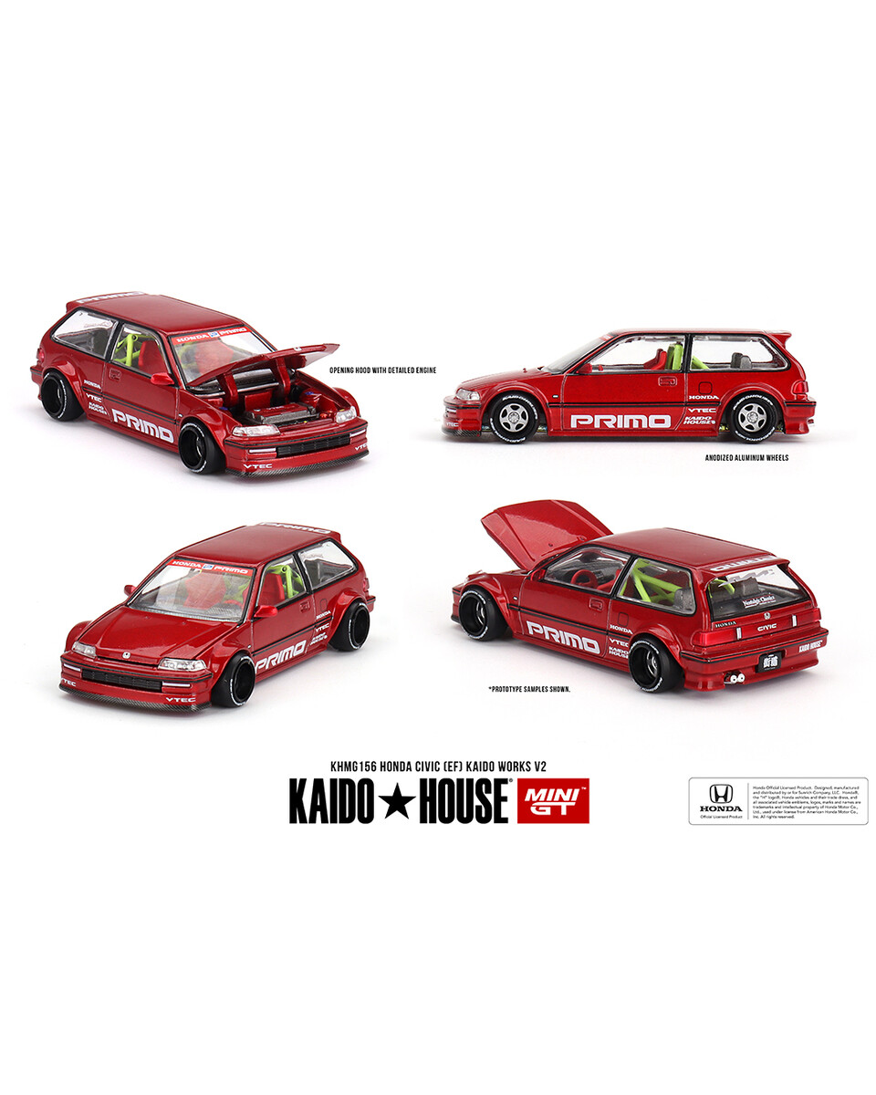 Mini GT - Mini GT 1/64 Honda Civic (EF) Kaido Works V2 KHMG156 Mini GT - Mini GT 1/64 Honda Civic (EF) Kaido Works V2 KHMG156