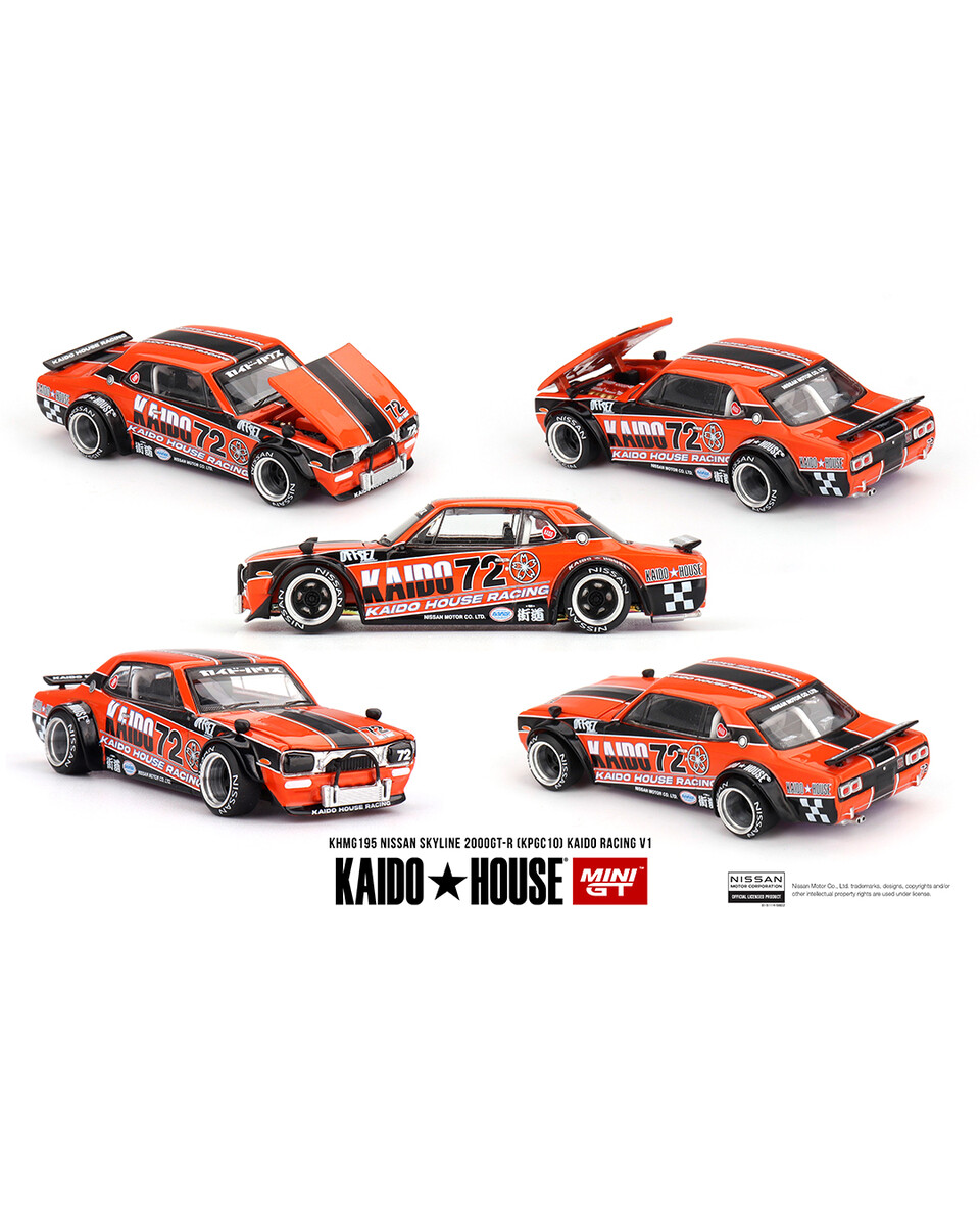 Mini GT - (ÖN SATIŞ) Mini GT 1/64 Kaido House Nissan Skyline 2000GT-R (KPGC10) Kaido Racing V1 KHMG195