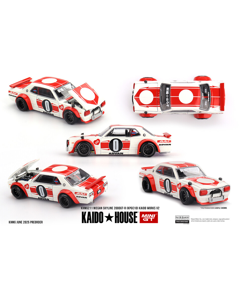 Mini GT - (ÖN SATIŞ) Mini GT 1/64 Kaido House x MINI GT Nissan Skyline 2000GT-R (KPGC10) Kaido Works V2 KHMG211