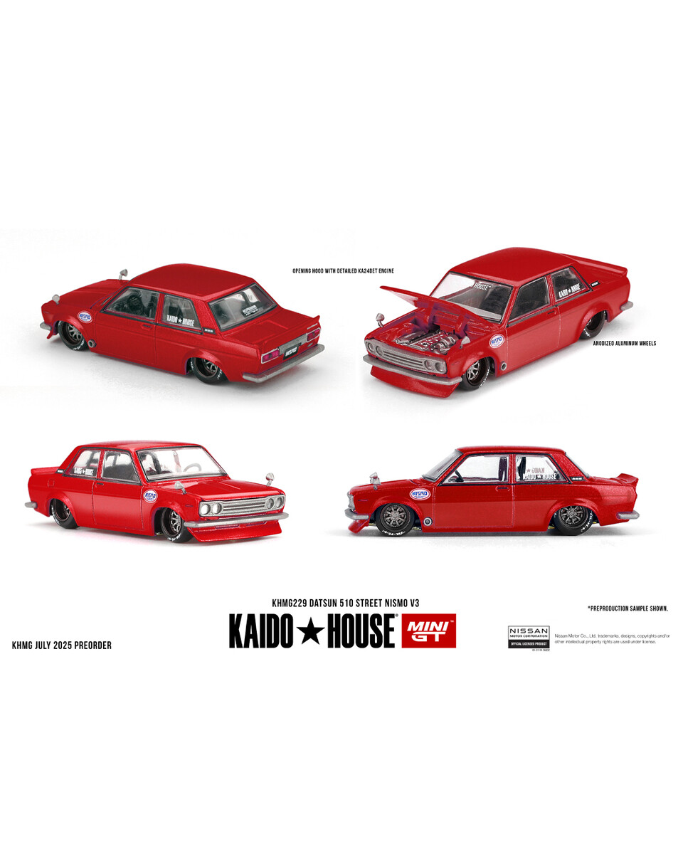 Mini GT - (ÖN SATIŞ) Mini GT 1/64 KaidoHouse Datsun 510 Street Nismo V3 KHMG229