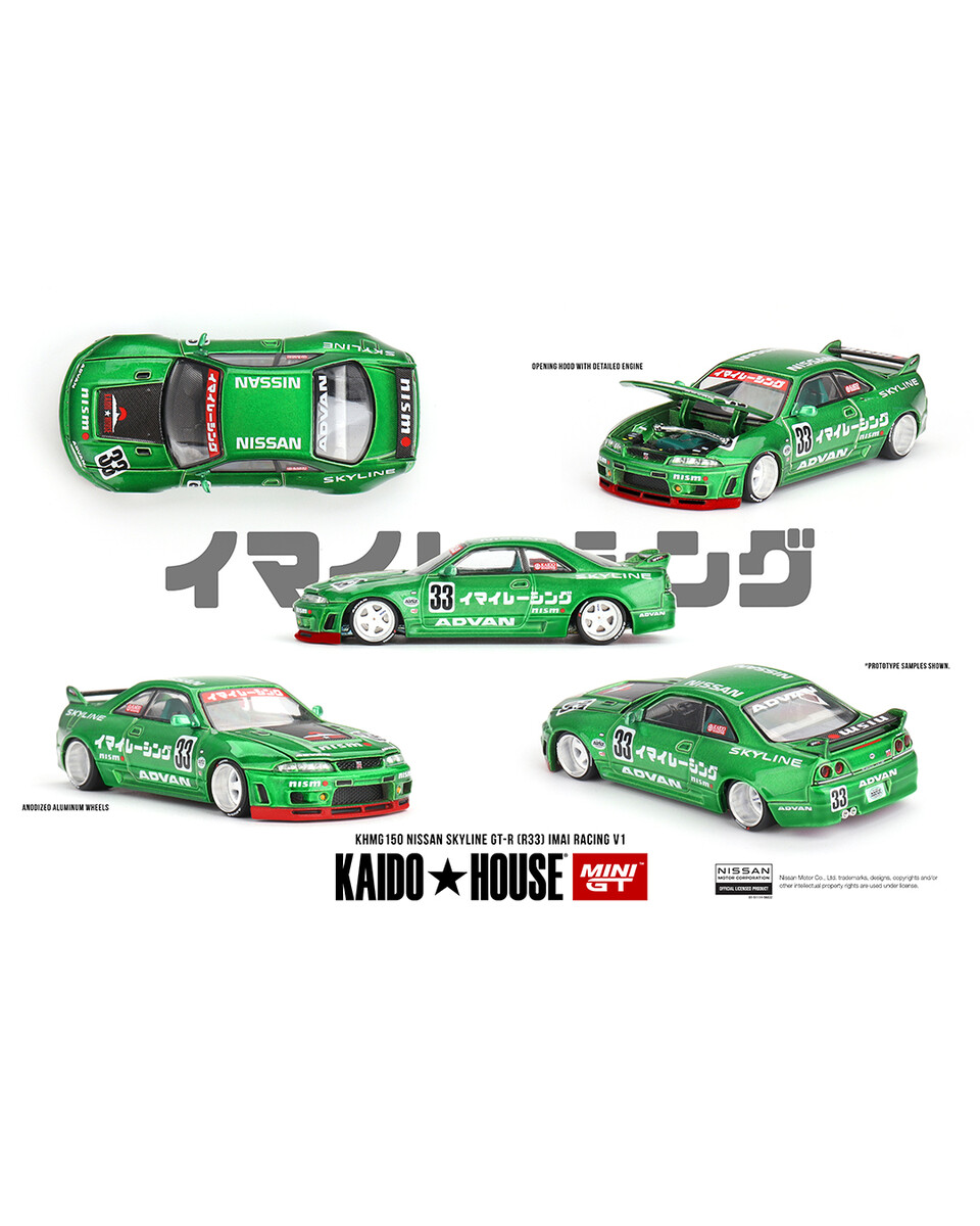 Mini GT - Mini GT 1/64 KaidoHouse Nissan Skyline GT-R (R33) Imai Racing V1 KHMG150 Mini GT - Mini GT 1/64 KaidoHouse Nissan Skyline GT-R (R33) Imai Racing V1 KHMG150