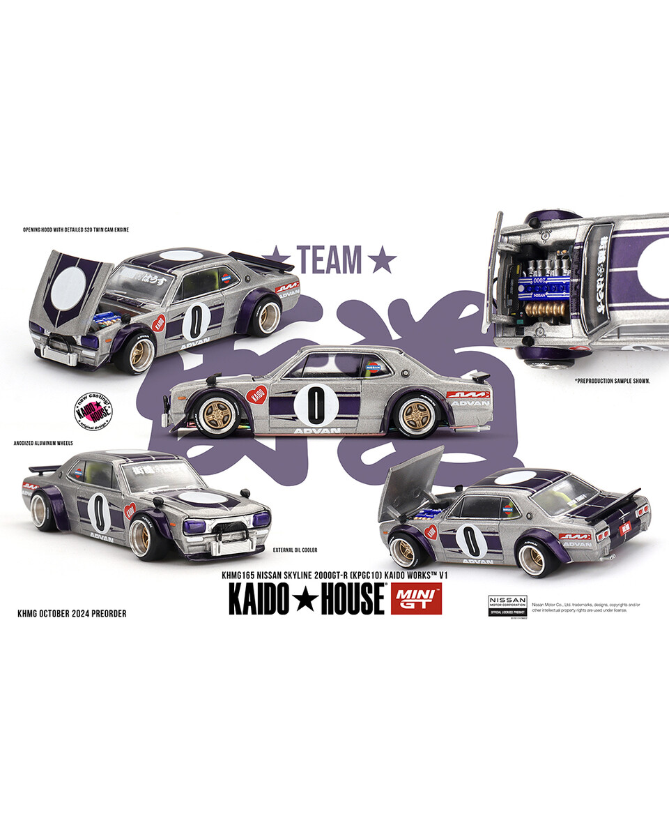 Mini GT - Mini GT 1/64 [KaidoHouse x MiniGT] Nissan Skyline 2000GT-R (KPGC10) Kaido Works V1 KHMG165