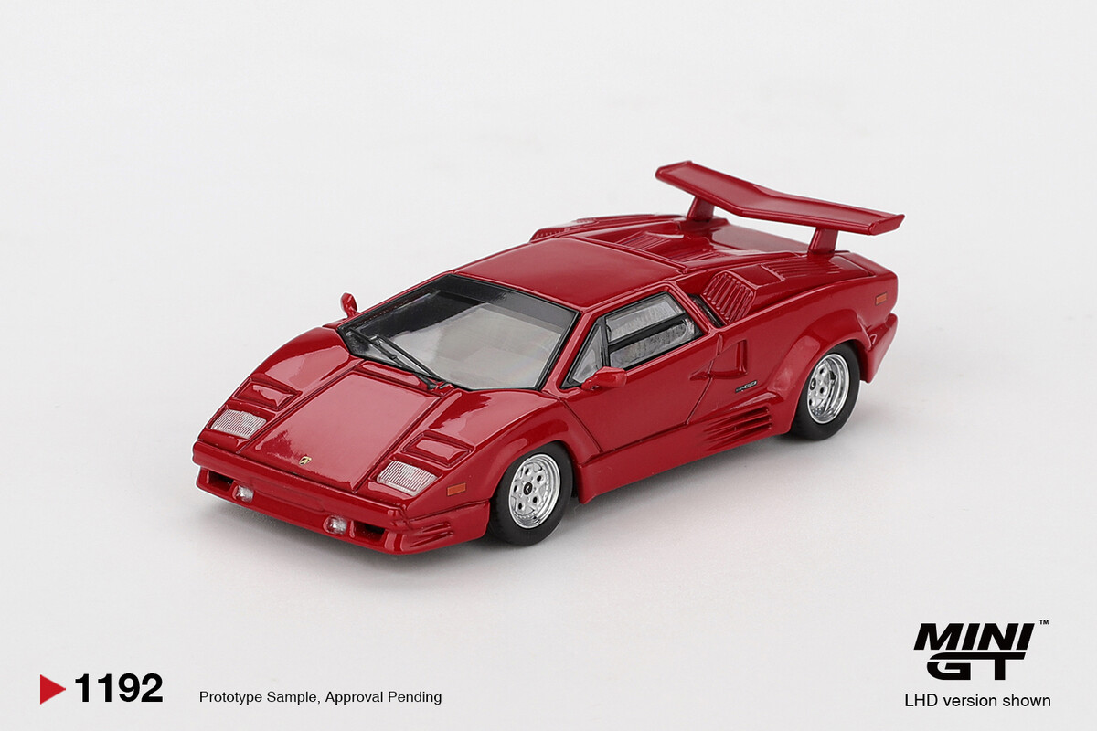 Mini GT - (ÖN SATIŞ) Mini GT 1/64 Lamborghini Countach 25th Anniversary Red MGT01192