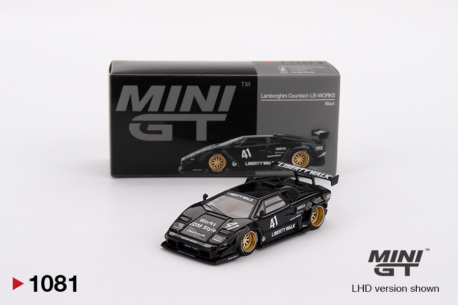 Mini GT - (ÖN SATIŞ) Mini GT 1/64 Lamborghini Countach LB-WORKS Black MGT01081
