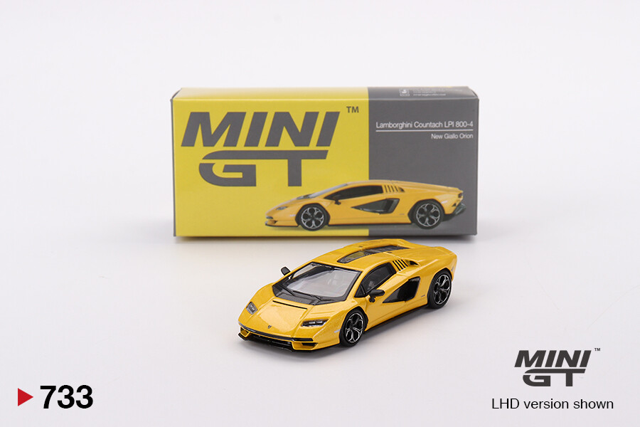 Mini GT - Mini GT 1/64 Lamborghini Countach LPI 800-4 New Giallo Orion MGT00733