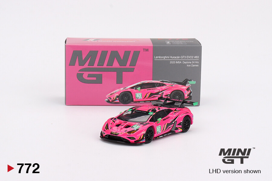 Mini GT - Mini GT 1/64 Lamborghini Huracán GT3 EVO2 #83 Iron Dames 2023 IMSA Daytona 24 Hrs MGT00772