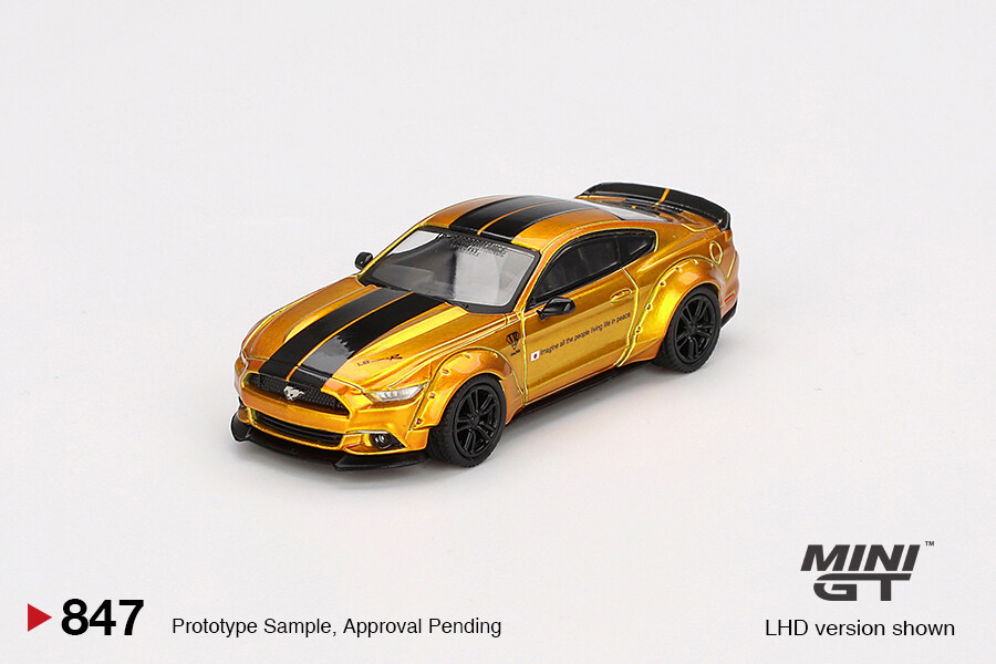Mini GT - Mini GT 1/64 LB-WORKS FORD MUSTANG LB Gold - Blister Paket MGT00847-BL Mini GT - Mini GT 1/64 LB-WORKS FORD MUSTANG LB Gold - Blister Paket MGT00847-BL