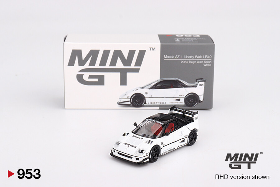 Mini GT - Mini GT 1/64 Mazda AZ-1 Liberty Walk LB40 White 2024 Tokyo Auto Salon MGT00953 Mini GT - Mini GT 1/64 Mazda AZ-1 Liberty Walk LB40 White 2024 Tokyo Auto Salon MGT00953