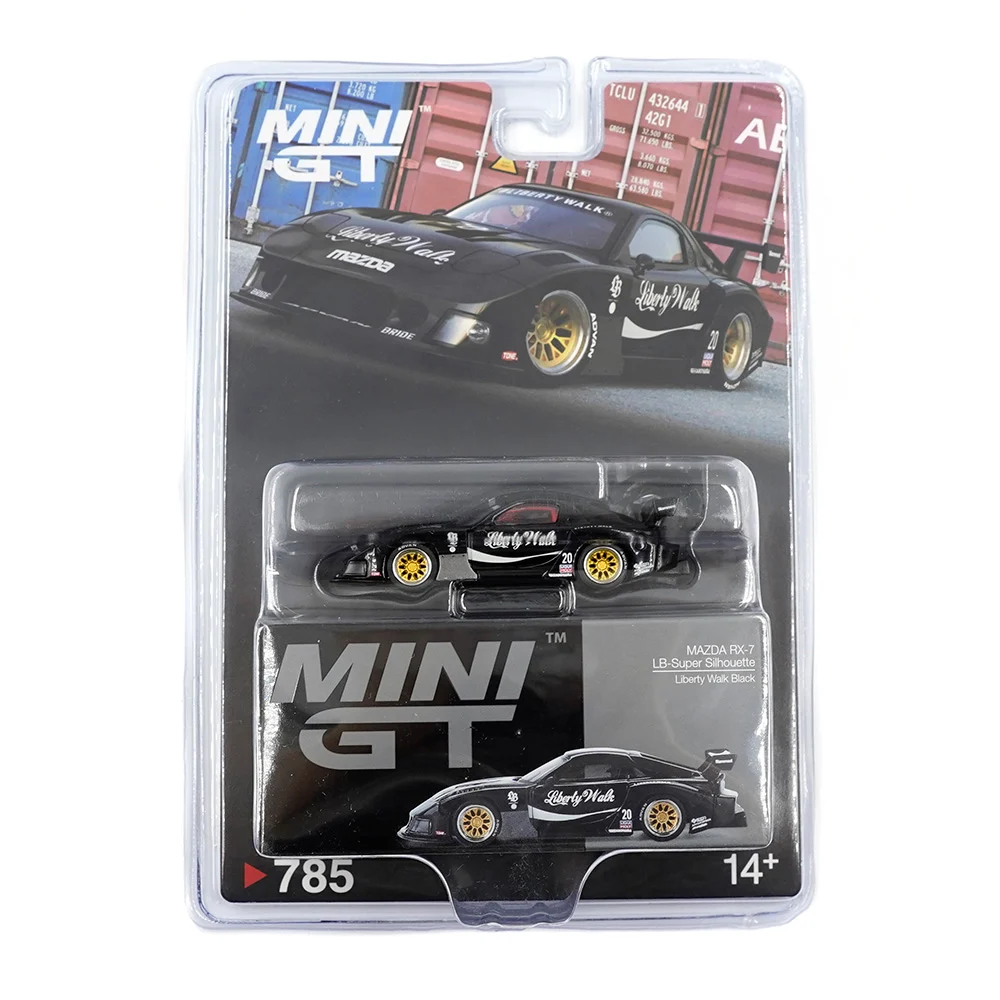 Mini GT - Mini GT 1/64 MAZDA RX-7 LB-Super Silhouette Liberty Walk Black - Blister Paket MGT00785-BL