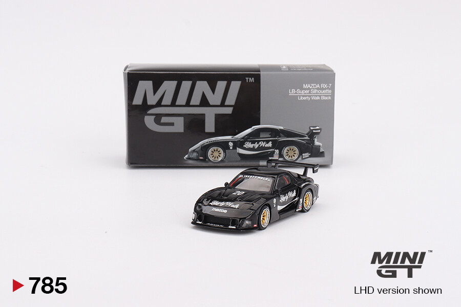 Mini GT - Mini GT 1/64 MAZDA RX-7 LB-Super Silhouette Liberty Walk Black MGT00785