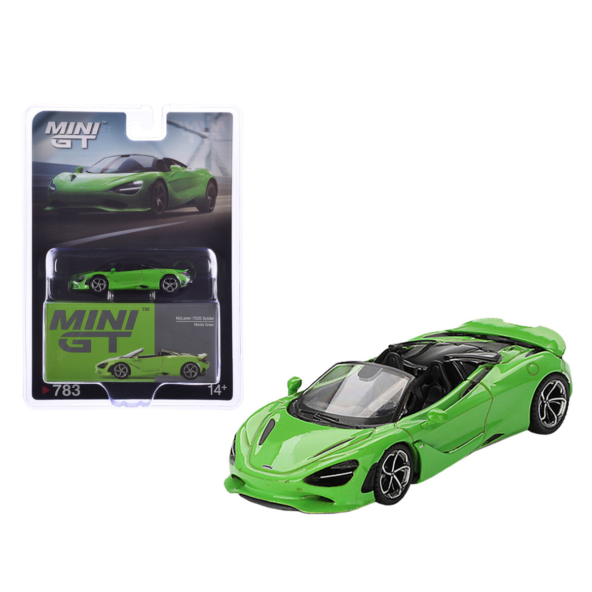 Mini GT - Mini GT 1/64 McLaren 750S Spider Mantis Green - Blister Paket MGT00783-BL Mini GT - Mini GT 1/64 McLaren 750S Spider Mantis Green - Blister Paket MGT00783-BL