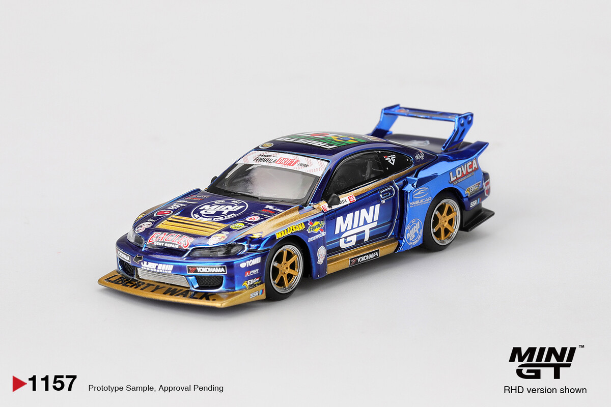 Mini GT - (ÖN SATIŞ) Mini GT 1/64 Nissan LB-Super Silhouette S15 SILVIA Team MINI GT Liberty Walk 2025 Formula Drift MGT01157