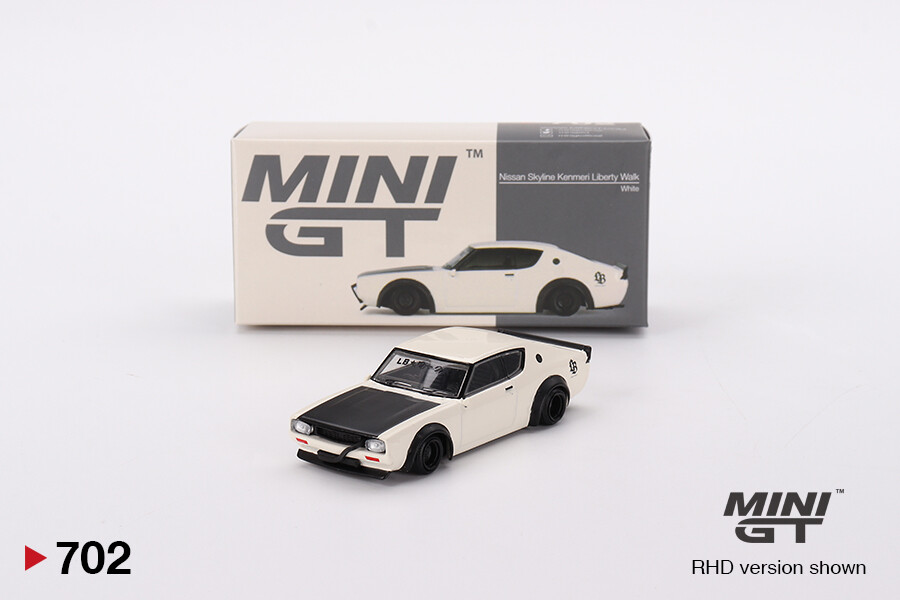 Mini GT - Mini GT 1/64 Nissan Skyline Kenmeri Liberty Walk White MGT00702 Mini GT - Mini GT 1/64 Nissan Skyline Kenmeri Liberty Walk White MGT00702