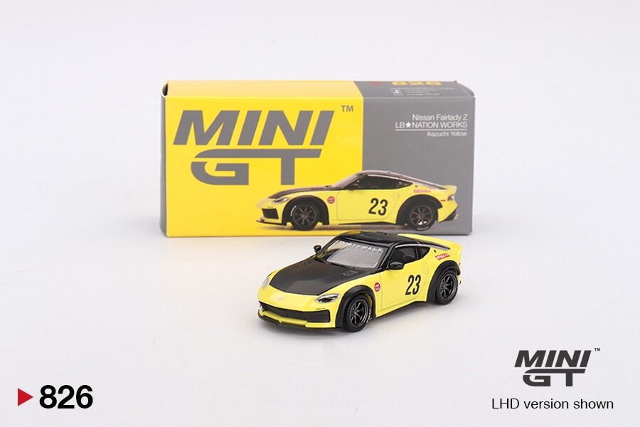 Mini GT - Mini GT 1/64 Nissan Z LB NATION WORKS Ikazuchi Yellow MGT00826
