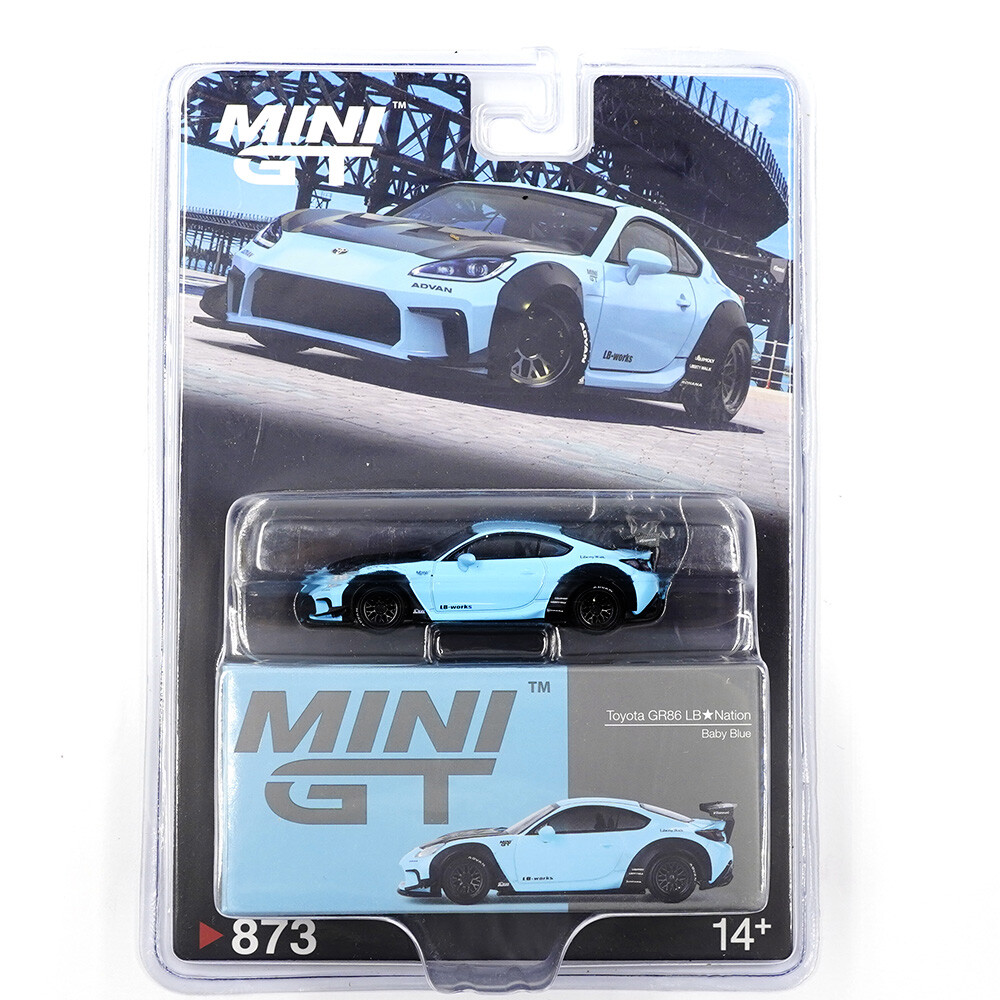 Mini GT - Mini GT 1/64 Toyota GR86 LB Nation Baby Blue - Blister Paket MGT00873-BL Mini GT - Mini GT 1/64 Toyota GR86 LB Nation Baby Blue - Blister Paket MGT00873-BL