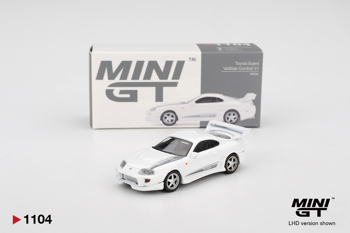 Mini GT - (ÖN SATIŞ) Mini GT 1/64 Toyota Supra VeilSide Combat V-I White MGT01104