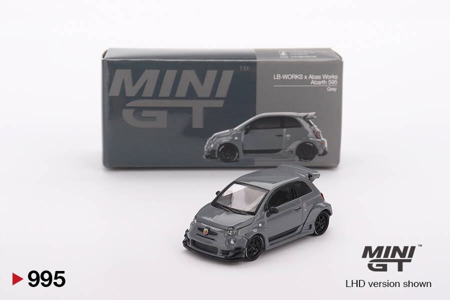 (ÖN SATIŞ) Mini GT 1/64 Abarth 595 LB-WORKS x Abas Works Grey MGT00995
