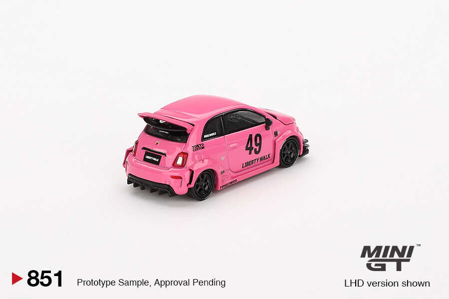 (ÖN SATIŞ) Mini GT 1/64 ABARTH 595 LB-WORKS x Abas Works Pink - Blister Paket MGT00851-BL - Thumbnail