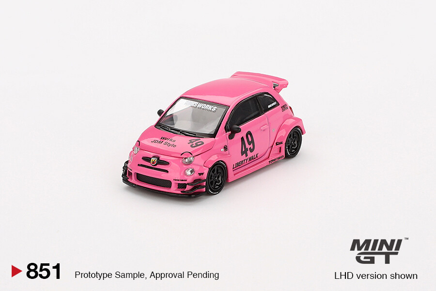 (ÖN SATIŞ) Mini GT 1/64 ABARTH 595 LB-WORKS x Abas Works Pink MGT00851 - Thumbnail