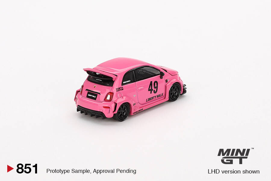 (ÖN SATIŞ) Mini GT 1/64 ABARTH 595 LB-WORKS x Abas Works Pink MGT00851