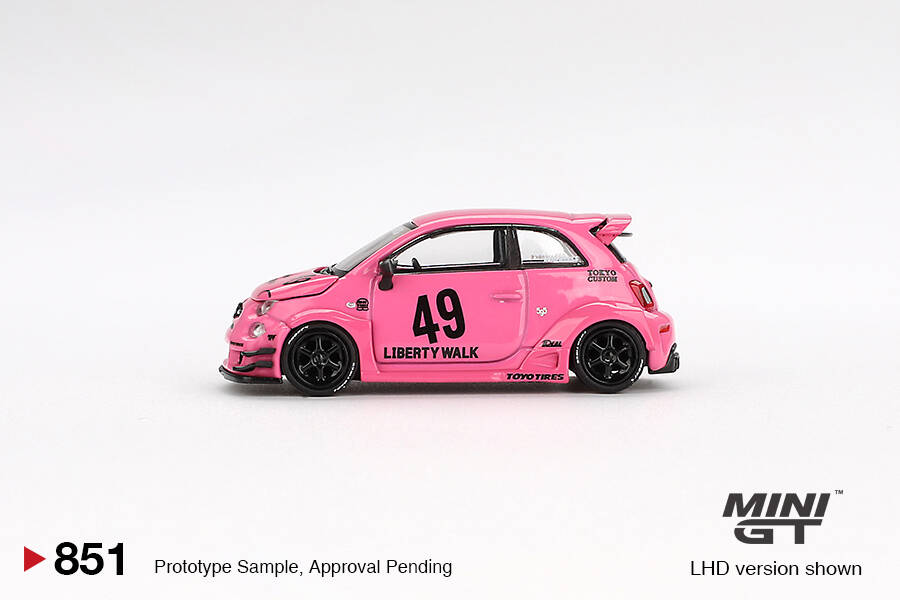 (ÖN SATIŞ) Mini GT 1/64 ABARTH 595 LB-WORKS x Abas Works Pink MGT00851