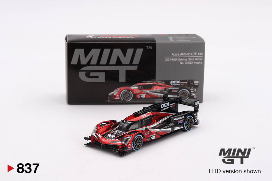 (ÖN SATIŞ) Mini GT 1/64 Acura ARX-06 GTP Wayne Taylor Racing with Andretti 2024 IMSA Sebring 12Hrs Winner MGT00837