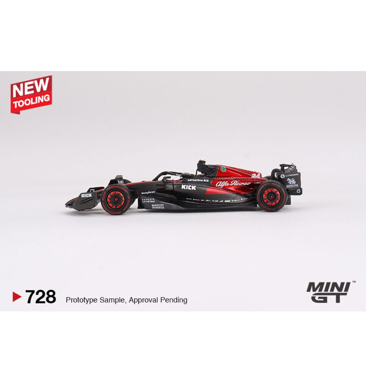 Mini GT 1/64 Alfa Romeo C43 Zhou Guanyu 2023 F1 Australian GP MGT00728 - Thumbnail