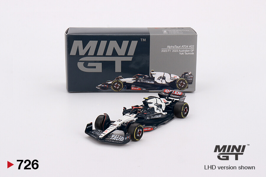 (ÖN SATIŞ) Mini GT 1/64 AlphaTauri AT04 #22 Yuki Tsunoda 2023 F1 2023 Australian GP MGT00726 - Thumbnail