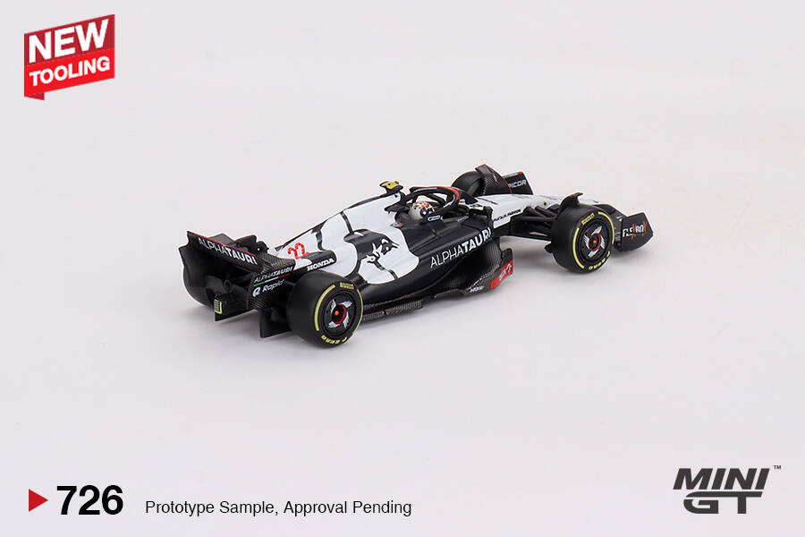 (ÖN SATIŞ) Mini GT 1/64 AlphaTauri AT04 #22 Yuki Tsunoda 2023 F1 2023 Australian GP MGT00726