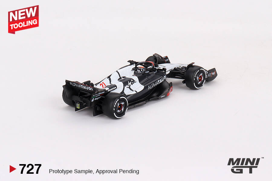 (ÖN SATIŞ) Mini GT 1/64 AlphaTauri AT04 Nyck de Vries 2023 F1 2023 Australian GP MGT00727