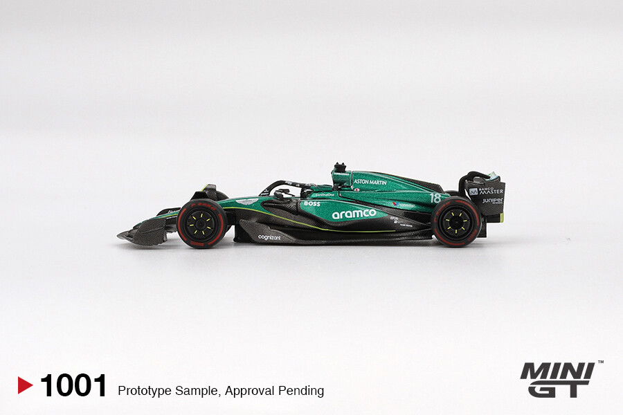 Mini GT 1/64 Aston Martin AMR24 Lance Stroll 2024 F1 2024 Bahrain GP MGT01001 - Thumbnail