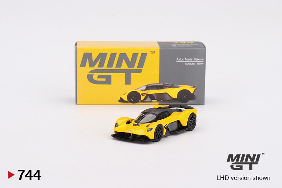 Mini GT 1/64 Aston Martin Valkyrie Sunburst Yellow MGT00744 - Thumbnail