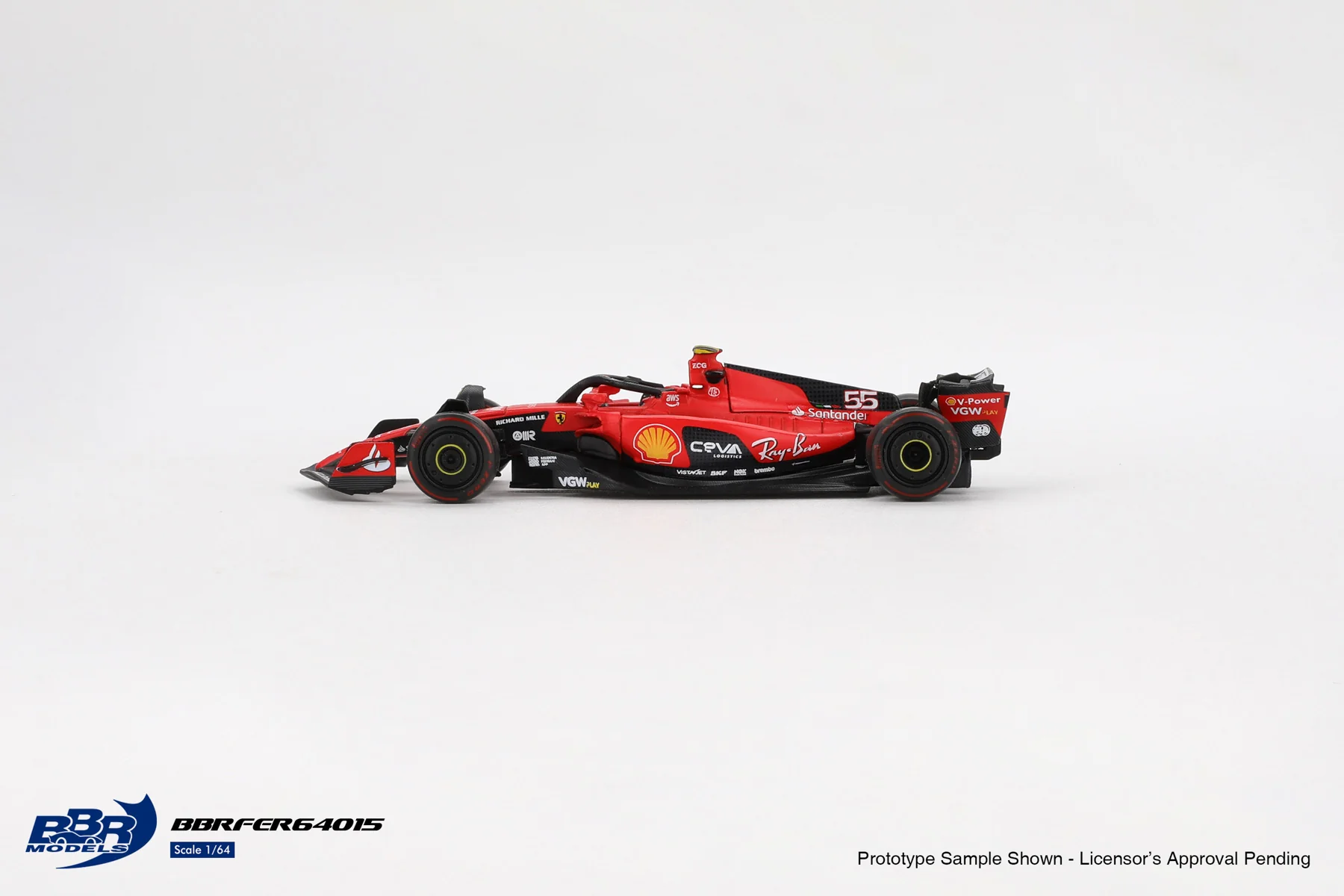 (ÖN SATIŞ) Mini GT 1/64 BBR: 1/64 Ferrari SF-23 Bahrain GP 2023 C. Sainz BBRFER64015