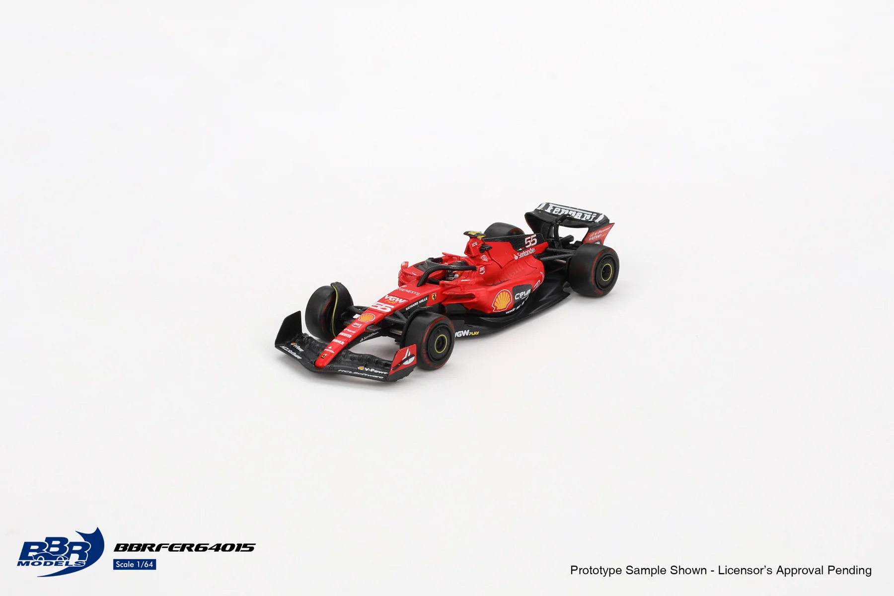(ÖN SATIŞ) Mini GT 1/64 BBR: 1/64 Ferrari SF-23 Bahrain GP 2023 C. Sainz BBRFER64015 - Thumbnail