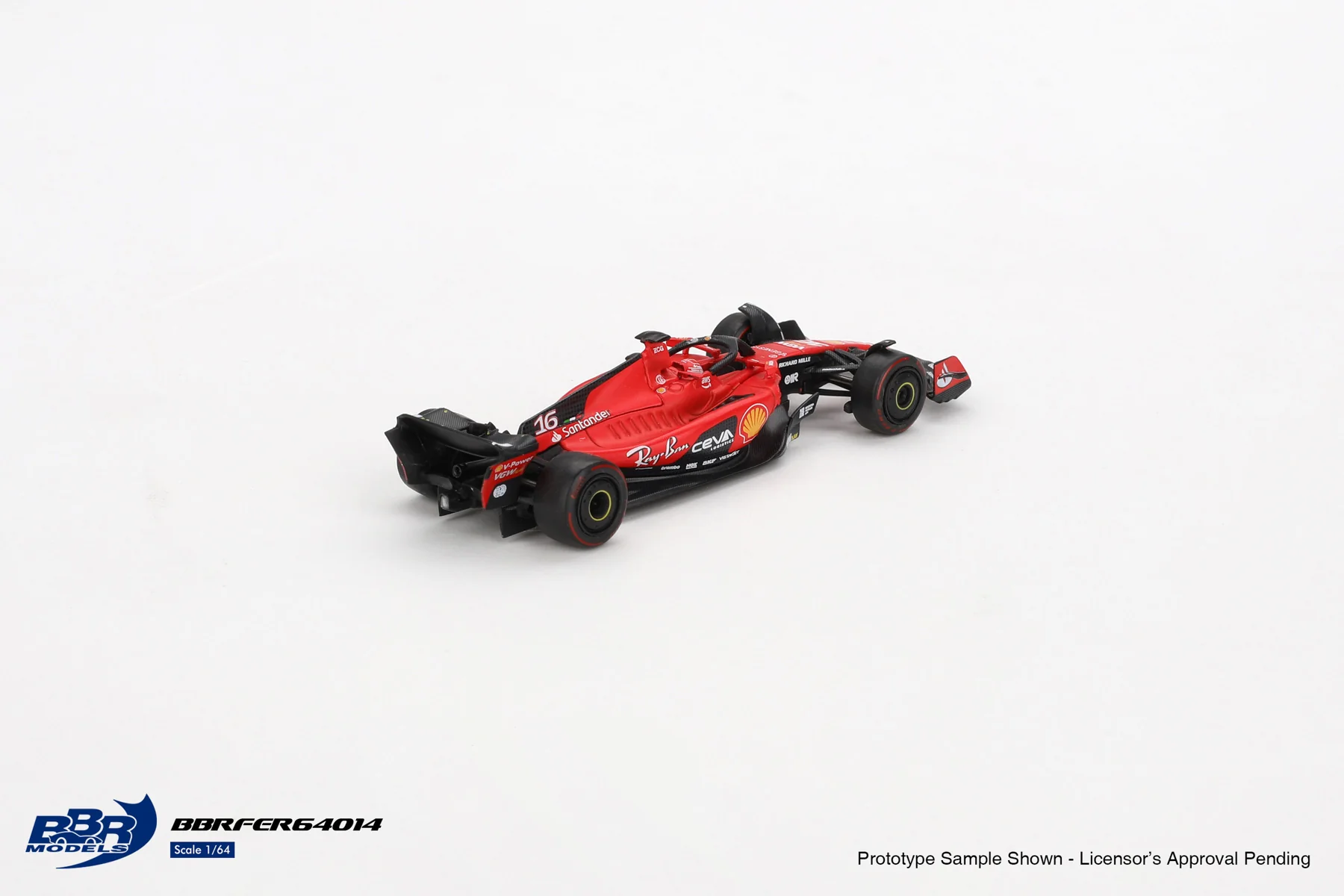 (ÖN SATIŞ) Mini GT 1/64 BBR: 1/64 Ferrari SF-23 Bahrain GP 2023 #16 C. Leclerc BBRFER64014