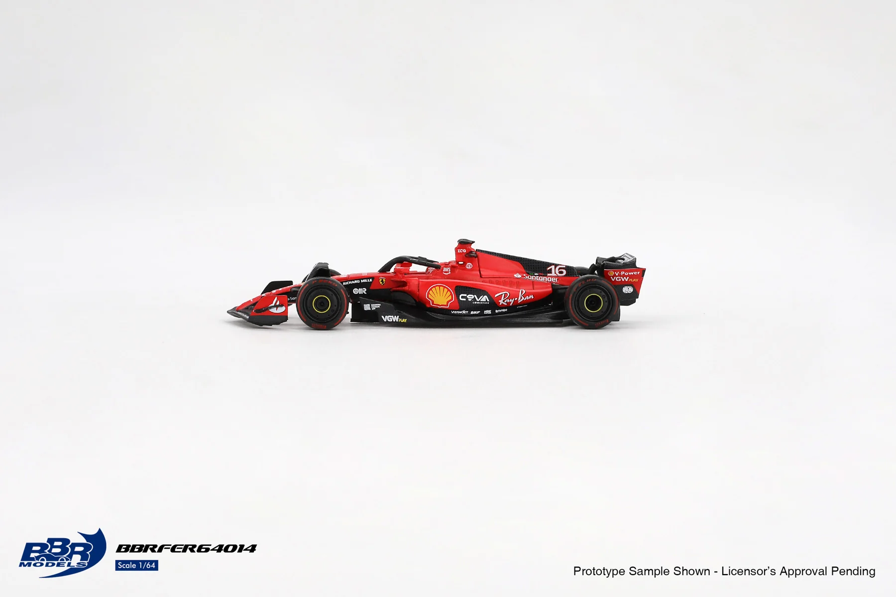 (ÖN SATIŞ) Mini GT 1/64 BBR: 1/64 Ferrari SF-23 Bahrain GP 2023 #16 C. Leclerc BBRFER64014
