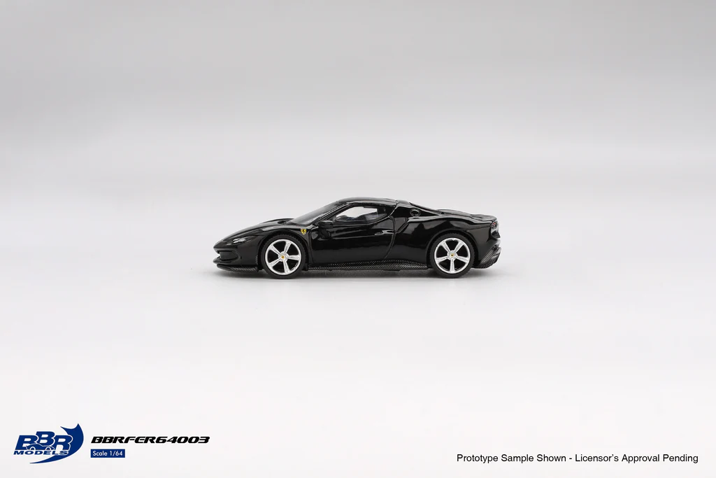 (ÖN SATIŞ) Mini GT 1/64 BBR: Ferrari 296 GTB Nero Daytona BBRFER64003 - Thumbnail