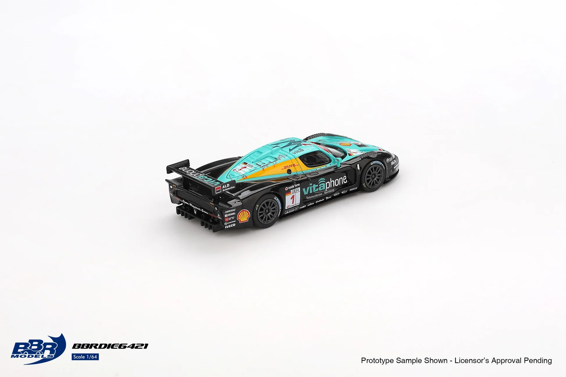 Mini GT 1/64 BBR Maserati MC12 Competizione #1 Vitaphone Racing Team 2008 Spa 24 Hrs. Winner BBRDIE6421 - Thumbnail