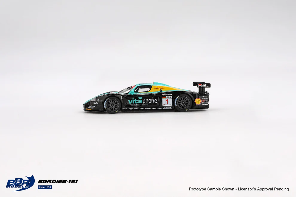 Mini GT 1/64 BBR Maserati MC12 Competizione #1 Vitaphone Racing Team 2008 Spa 24 Hrs. Winner BBRDIE6421 - Thumbnail