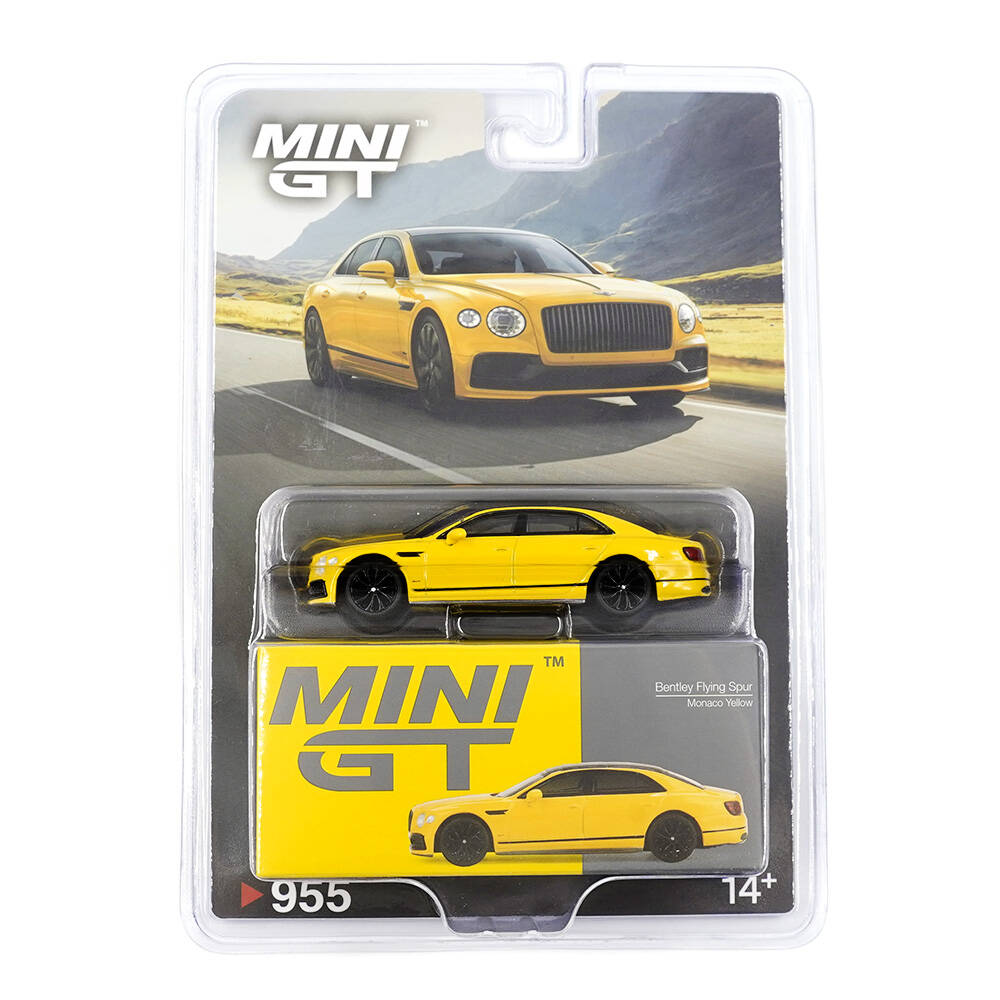 (ÖN SATIŞ) Mini GT 1/64 Bentley Flying Spur Monaco Yellow - Blister Paket MGT00955-BL