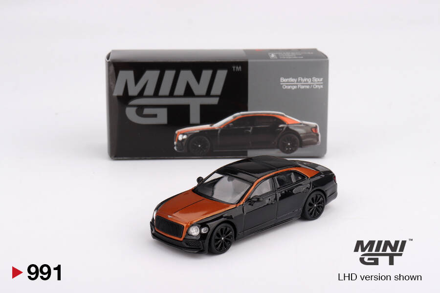(ÖN SATIŞ) Mini GT 1/64 Bentley Flying Spur Orange Flame / Onyx MGT00991