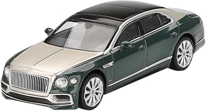 (ÖN SATIŞ) Mini GT 1/64 Bentley Flying Spur White Sand Verdant - Blister Paket MGT00867-BL - Thumbnail