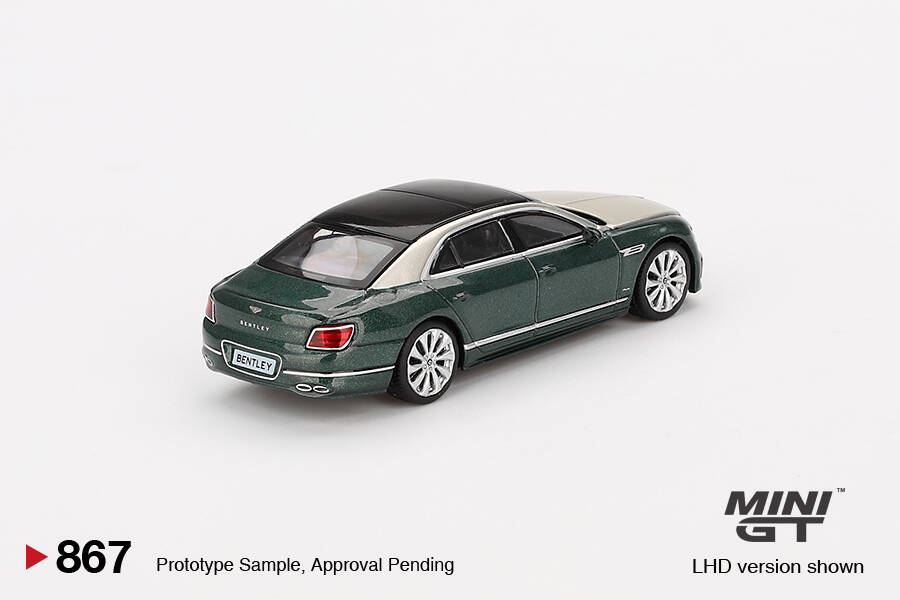 (ÖN SATIŞ) Mini GT 1/64 Bentley Flying Spur White Sand Verdant MGT00867