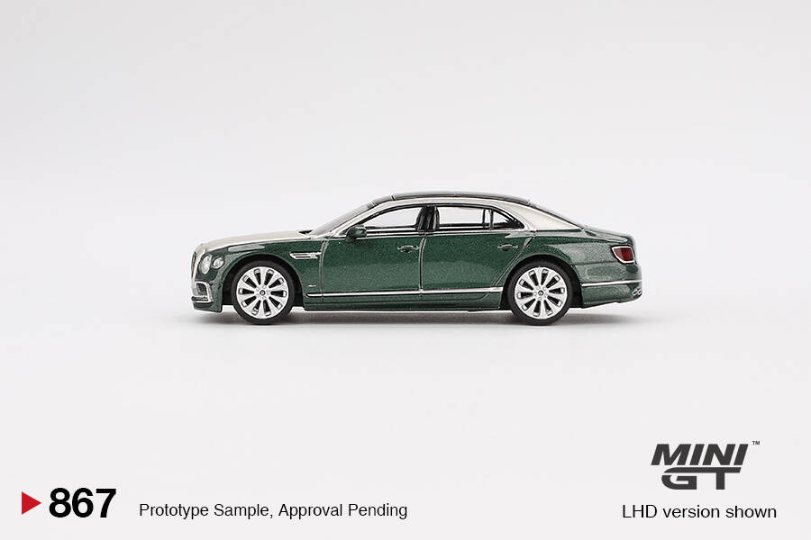 (ÖN SATIŞ) Mini GT 1/64 Bentley Flying Spur White Sand Verdant MGT00867