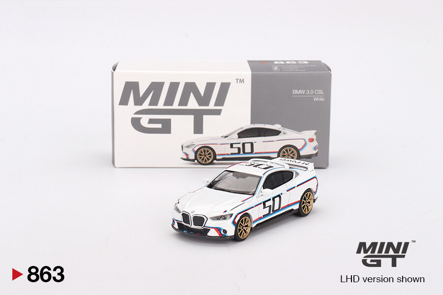 (ÖN SATIŞ) Mini GT 1/64 BMW 3.0 CSL White MGT00863 - Thumbnail
