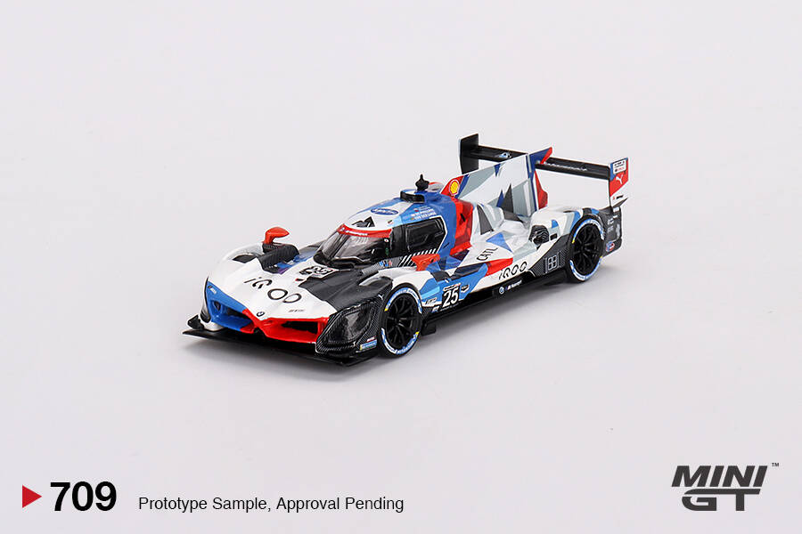 Mini GT 1/64 BMW M Hybrid V8 #25 BMW M Team RLL 2023 IMSA Sebring 12 Hrs 2nd Place MGT00709